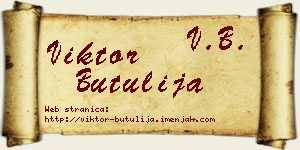 Viktor Butulija vizit kartica